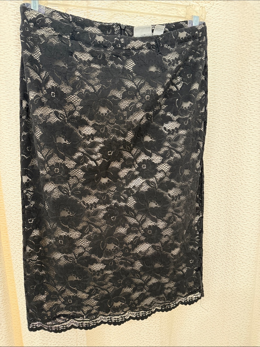 Cato Black Floral Lace Pencil Skirt